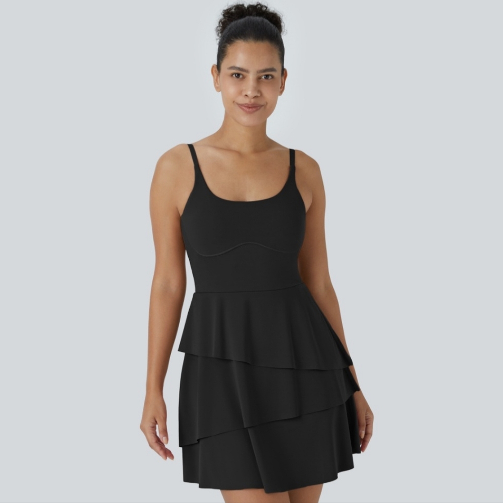 HALARA Black Layered Dress